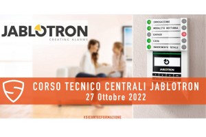 Jablotron programmazione centrali: iscriviti al corso 